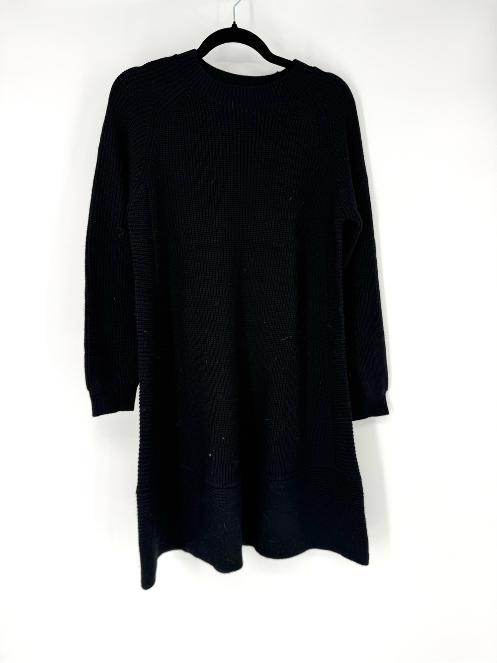 Tuckernuck Pomander Place wool blend Black Long-Sleeve sweater Knit Dress